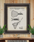 Fish Landing Net Patent Print - 1959 Fishing Gear Invention at Adirondack Retro