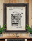 Slot Machine Patent Print - Historic 1932 Gambling Invention at Adirondack Retro