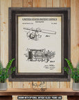 Spinning Reel Patent Print - 1974 Fishing Invention at Adirondack Retro