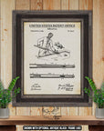 Cue Stick Patent Print - Historic 1894 Billiards Invention at Adirondack Retro