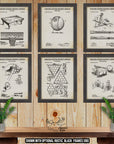 Billiards Patent Print Set of 6 - Vintage Pool Posters at Adirondack Retro