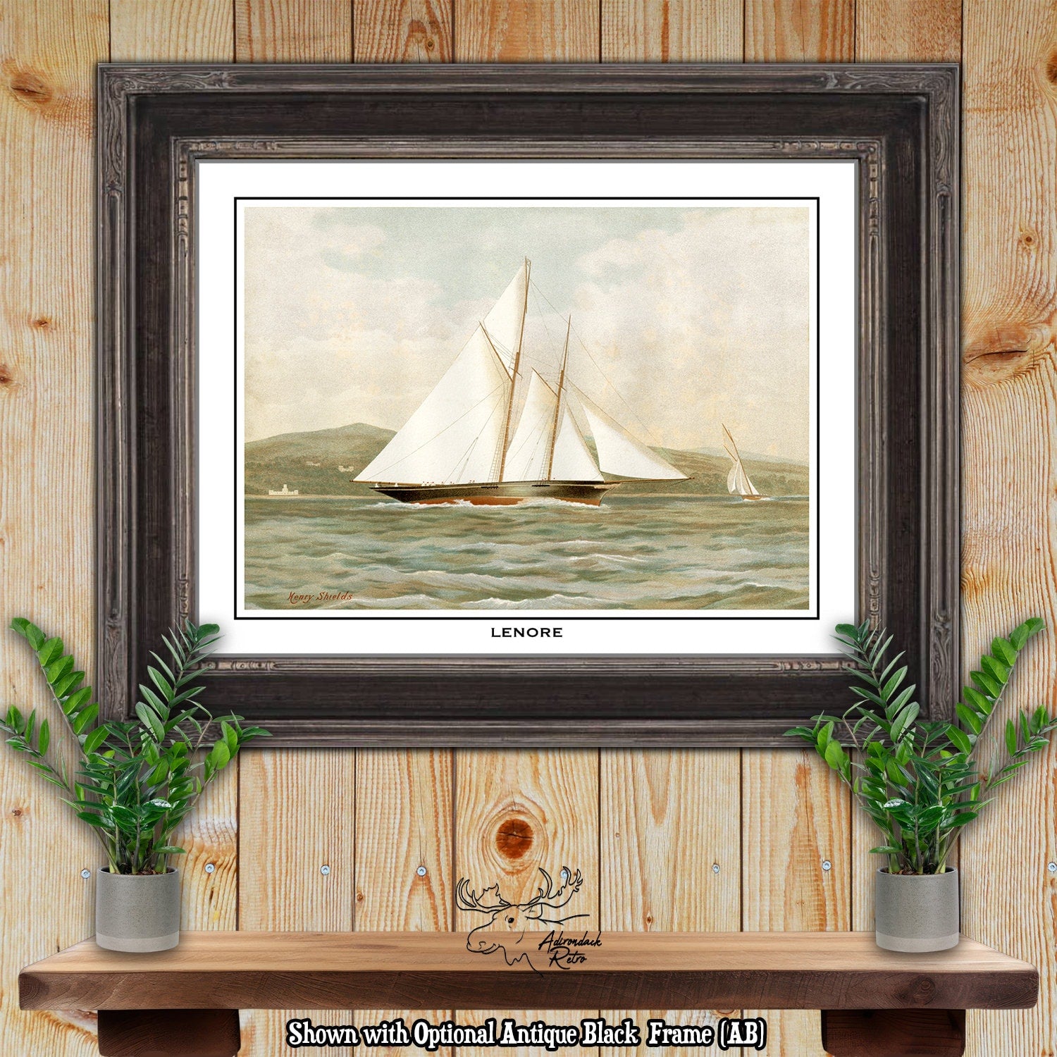 Clyde Yacht Lenore by Henry Shields Giclee Fine Art Print at Adirondack Retro
