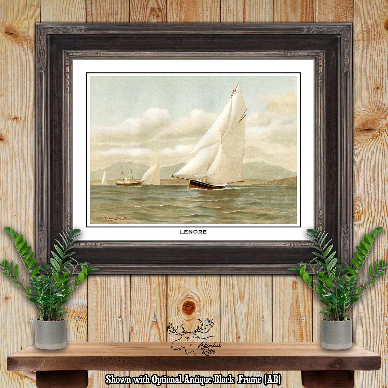 Clyde Yacht Lenore by Henry Shields Giclee Fine Art Print at Adirondack Retro