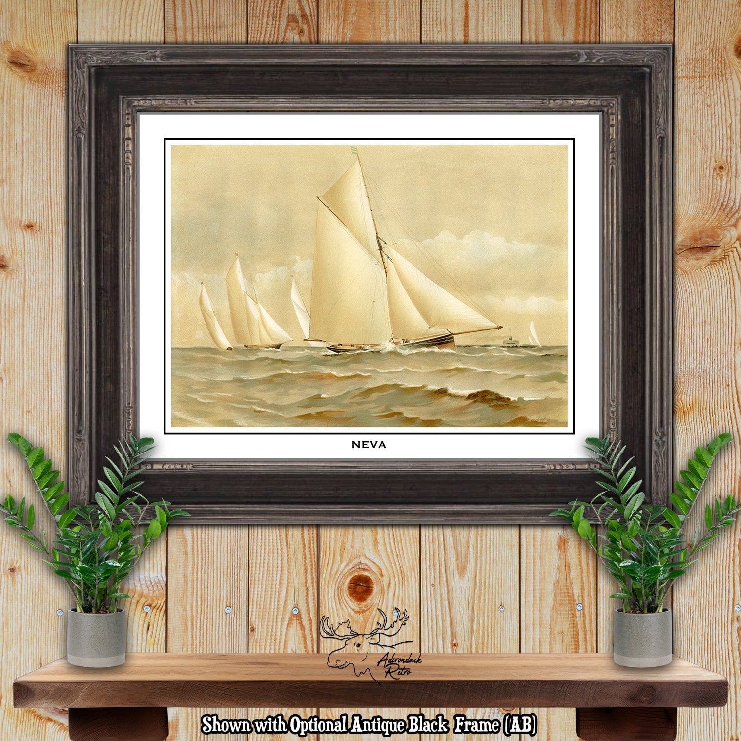 Clyde Yacht Neva by Henry Shields Giclee Fine Art Print at Adirondack Retro